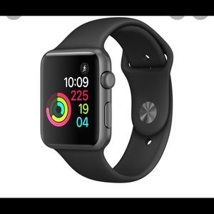 Apple Watch Series 1, grey aluminum case with black band
